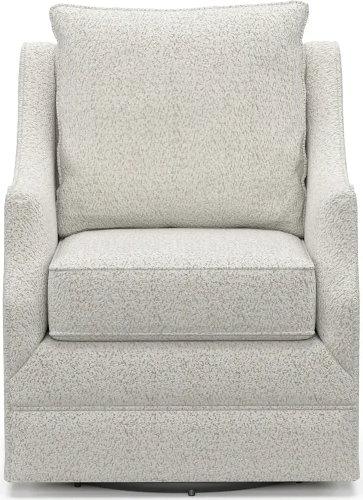 Mara Swivel Accent Chair - River Rock Ivory