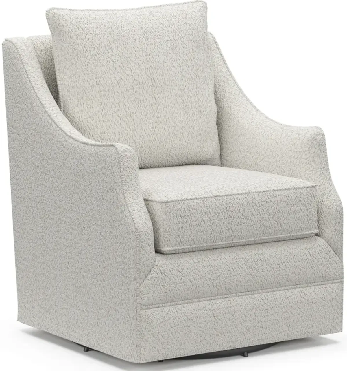 Mara Swivel Accent Chair - River Rock Ivory