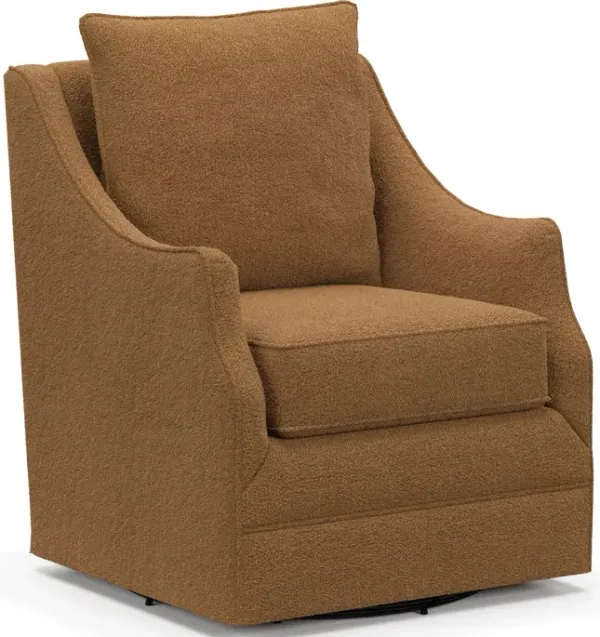 Mara Accent Swivel Chair - Nora Camel