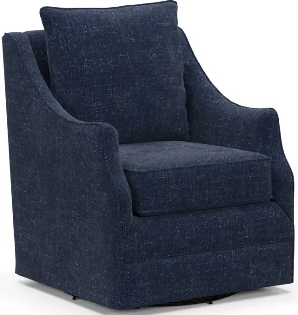 Mara Accent Swivel Chair - Sundar Navy