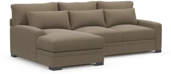 Boston Foam Comfort Sectional - Merrimac Brownstone