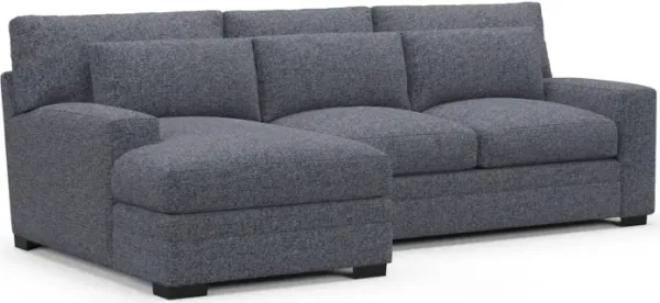 Boston Foam Comfort Sectional - Haley Navy