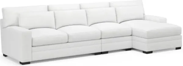 Boston Foam Comfort Sectional - Lovie Chalk