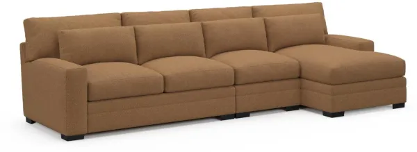 Boston Foam Comfort Sectional - Texel Caramel