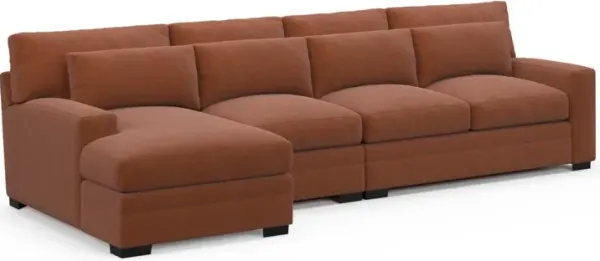 Boston Foam Comfort Sectional - Merrimac Brick