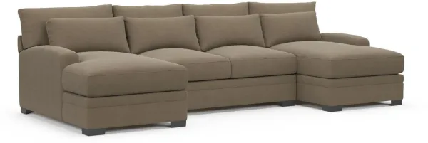 Boston Foam Comfort Sectional - Merrimac Brownstone