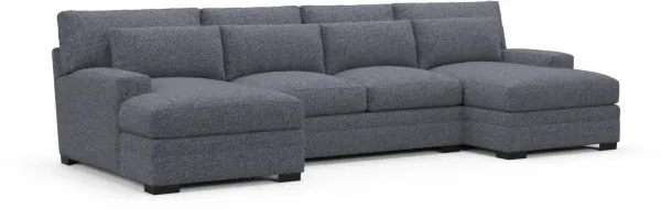 Boston Foam Comfort Sectional - Haley Navy