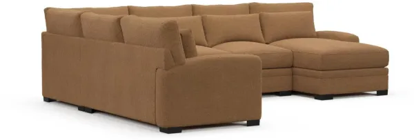 Boston Foam Comfort Sectional - Texel Caramel
