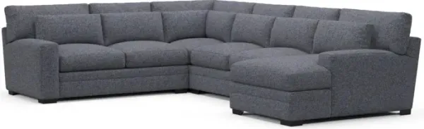Boston Foam Comfort Sectional - Haley Navy
