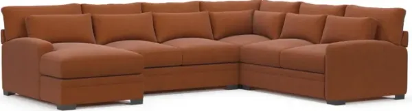 Boston Foam Comfort Sectional - Merrimac Brick