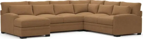 Boston Foam Comfort Sectional - Texel Caramel