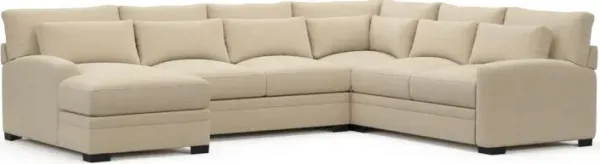 Boston Foam Comfort Sectional - Midcentury Sand