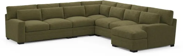 Boston Foam Comfort Sectional - Expedition Olive