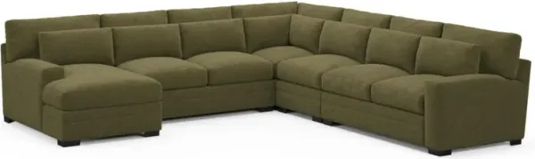 Boston Foam Comfort Sectional - Expedition Olive