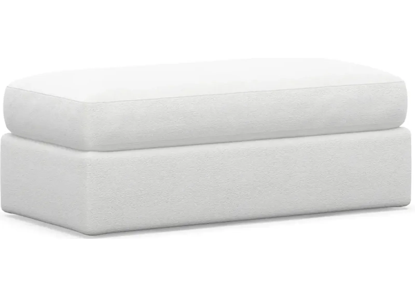 Haven Foam Comfort Ottoman - Lovie Chalk