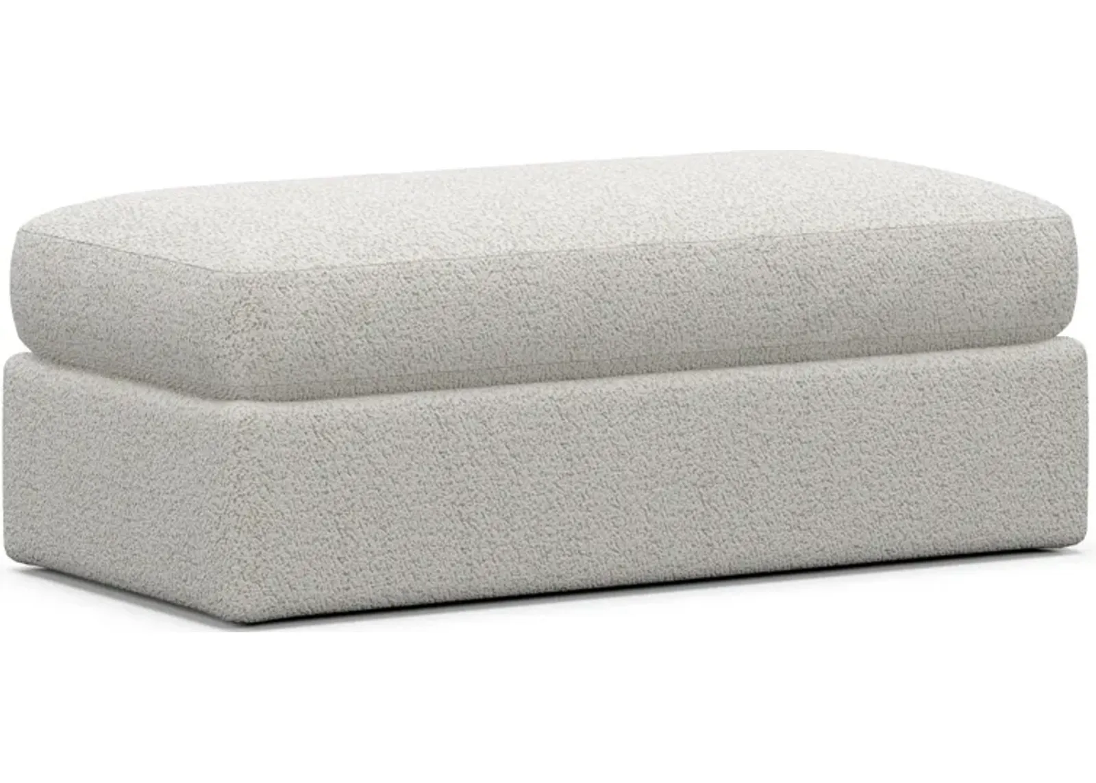 Haven Foam Comfort Ottoman - River Rock Ivory