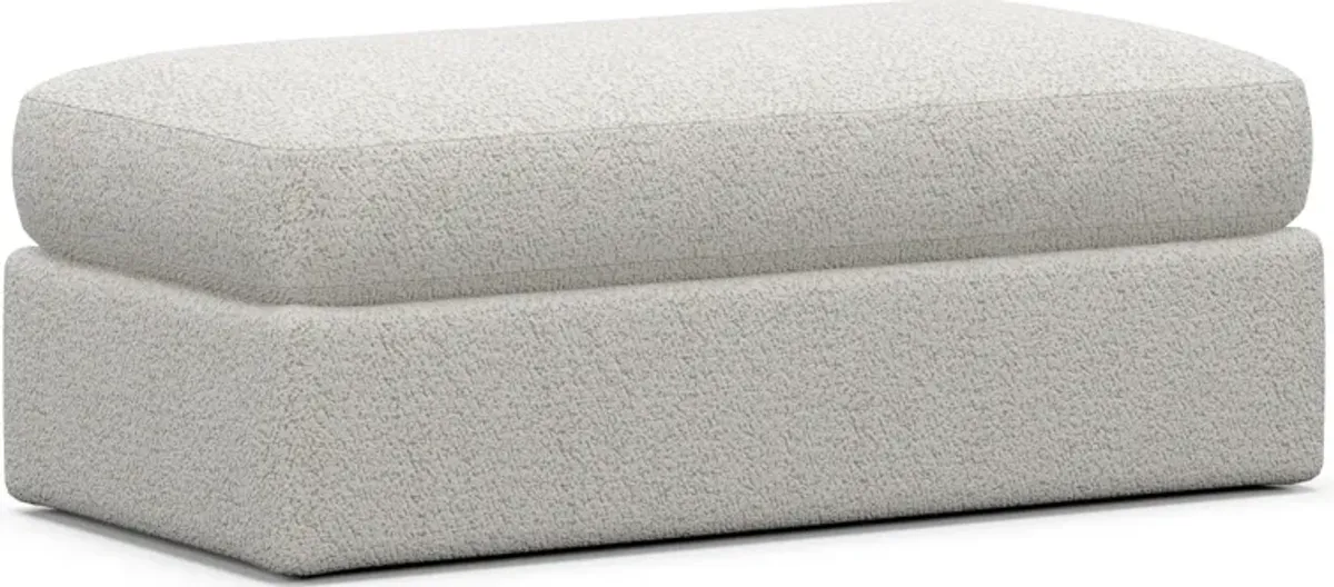 Haven Foam Comfort Ottoman - River Rock Ivory