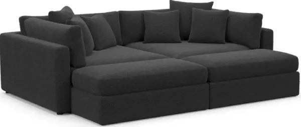 Sasha Foam Comfort Sectional - Bloke Obsidian