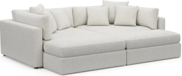 Sasha Foam Comfort Sectional - River Rock Ivory