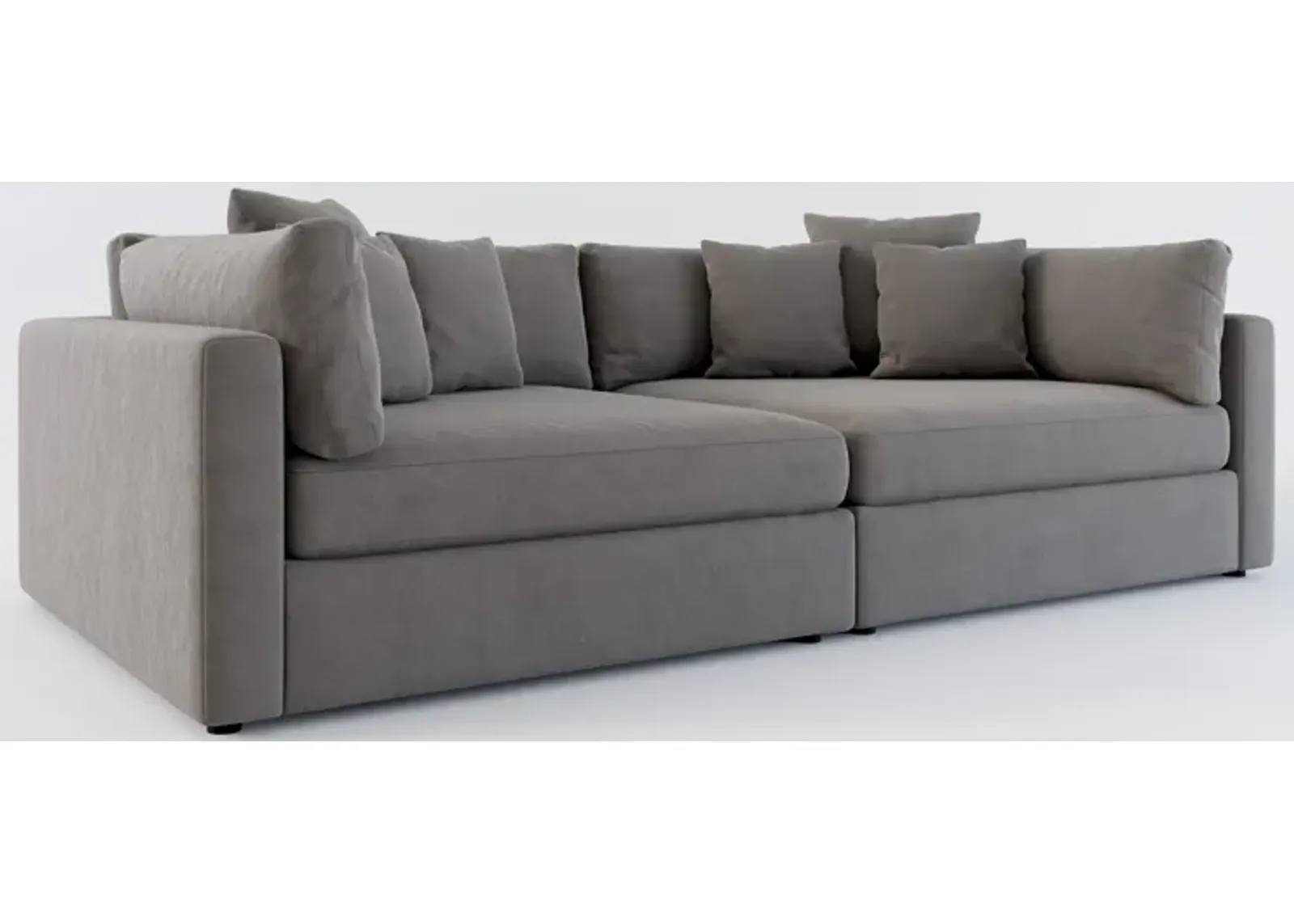 Haven Foam Comfort 2-Piece Media Sofa - Merrimac Ash