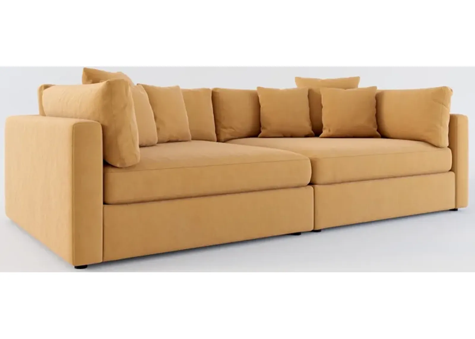 Haven Foam Comfort 2-Piece Media Sofa - Merrimac Topaz