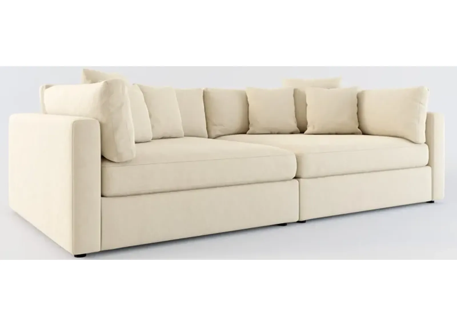 Haven Foam Comfort 2-Piece Media Sofa - Merrimac Ecru