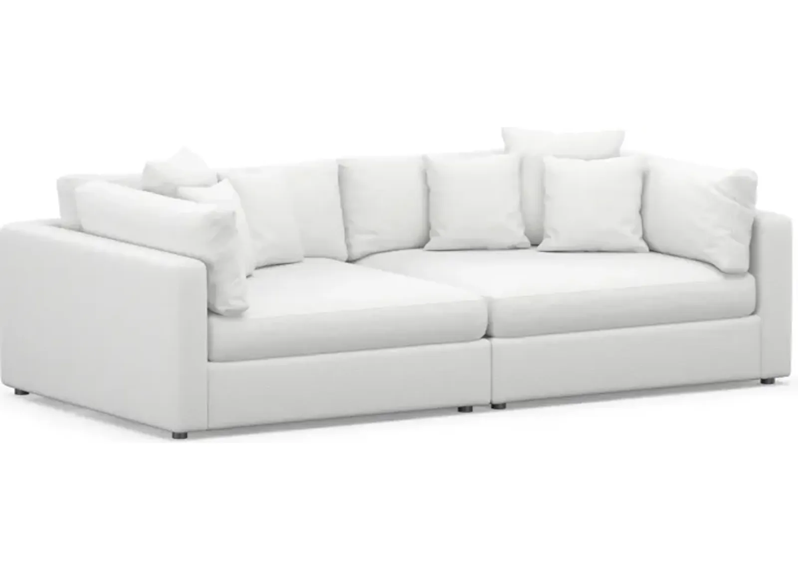 Haven Foam Comfort 2-Piece Media Sofa - Lovie Chalk