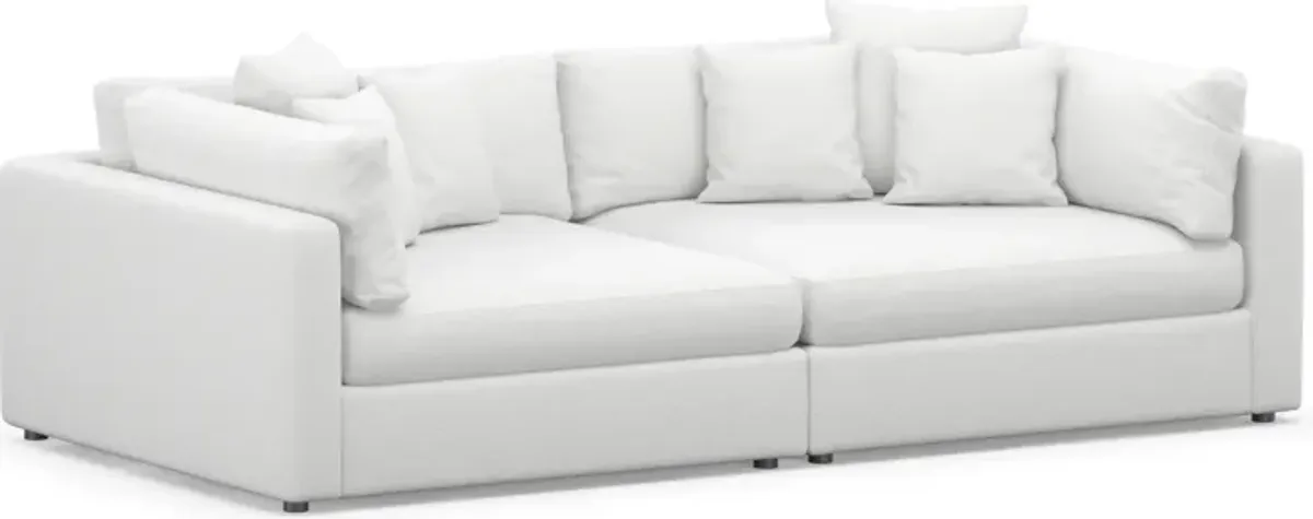 Haven Foam Comfort 2-Piece Media Sofa - Lovie Chalk