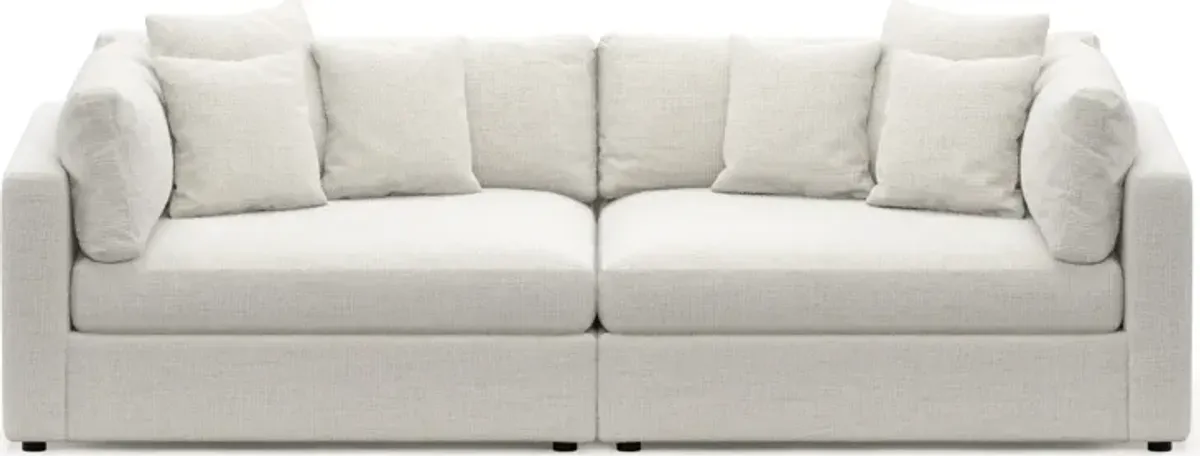 Haven Foam Comfort 2-Piece Media Sofa  - Bantu Pearl