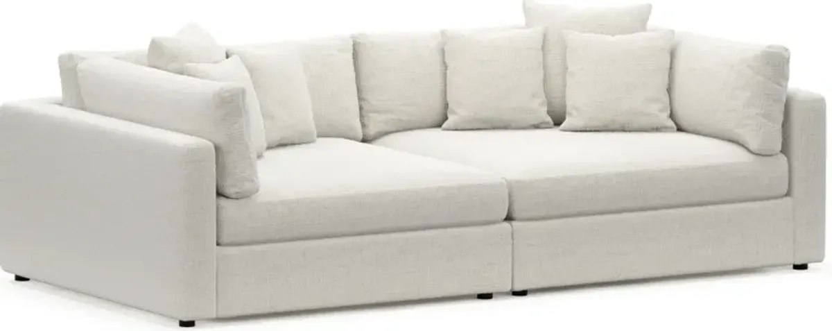 Haven Foam Comfort 2-Piece Media Sofa  - Bantu Pearl