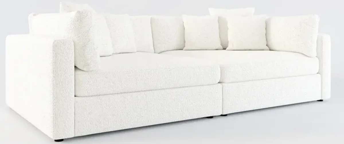 Haven Foam Comfort 2-Piece Media Sofa - River Rock Ivory