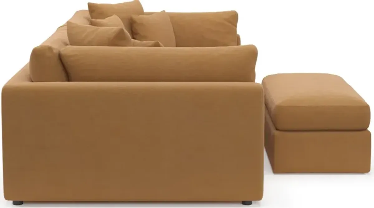 Haven Foam Comfort 2-Piece Media Sofa and Ottoman - Merrimac Topaz