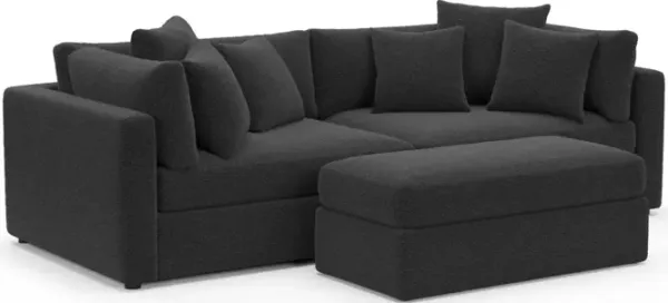 Sasha Foam Comfort Sectional - Bloke Obsidian