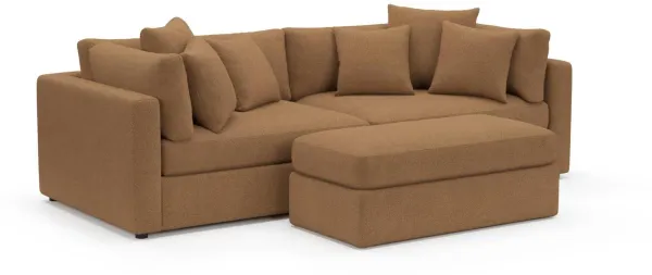 Sasha Foam Comfort Sectional - Texel Caramel