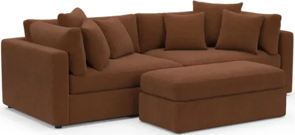 Sasha Foam Comfort Sectional - Nora Chocolate