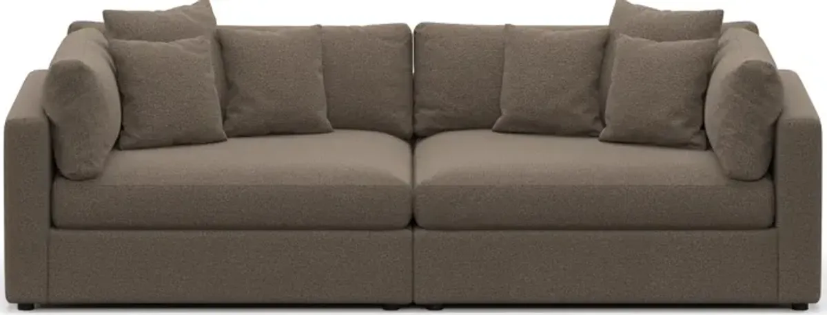 Haven Foam Comfort 2-Piece Media Sofa - Liv Umber