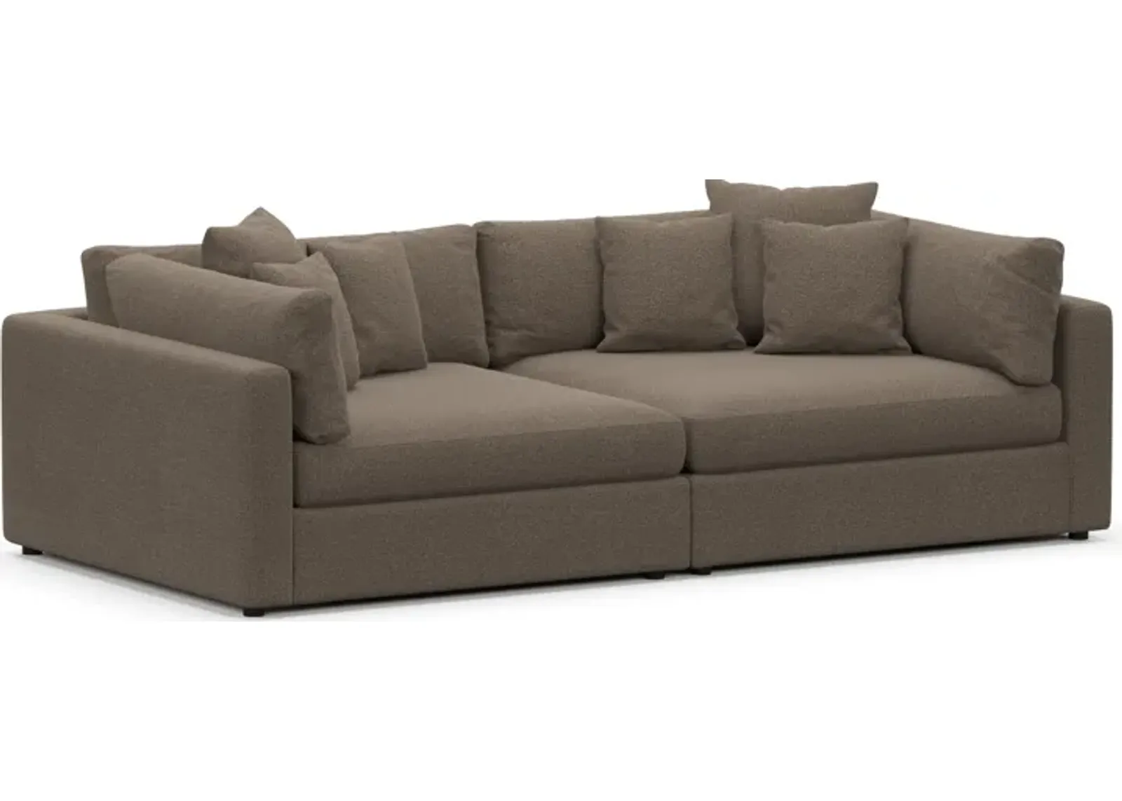 Haven Foam Comfort 2-Piece Media Sofa - Liv Umber