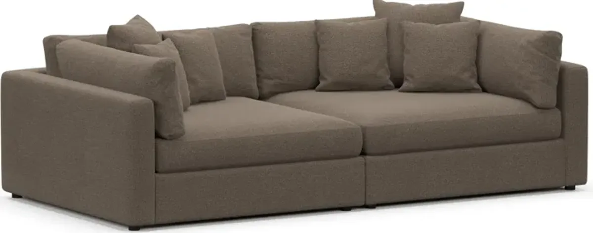 Haven Foam Comfort 2-Piece Media Sofa - Liv Umber