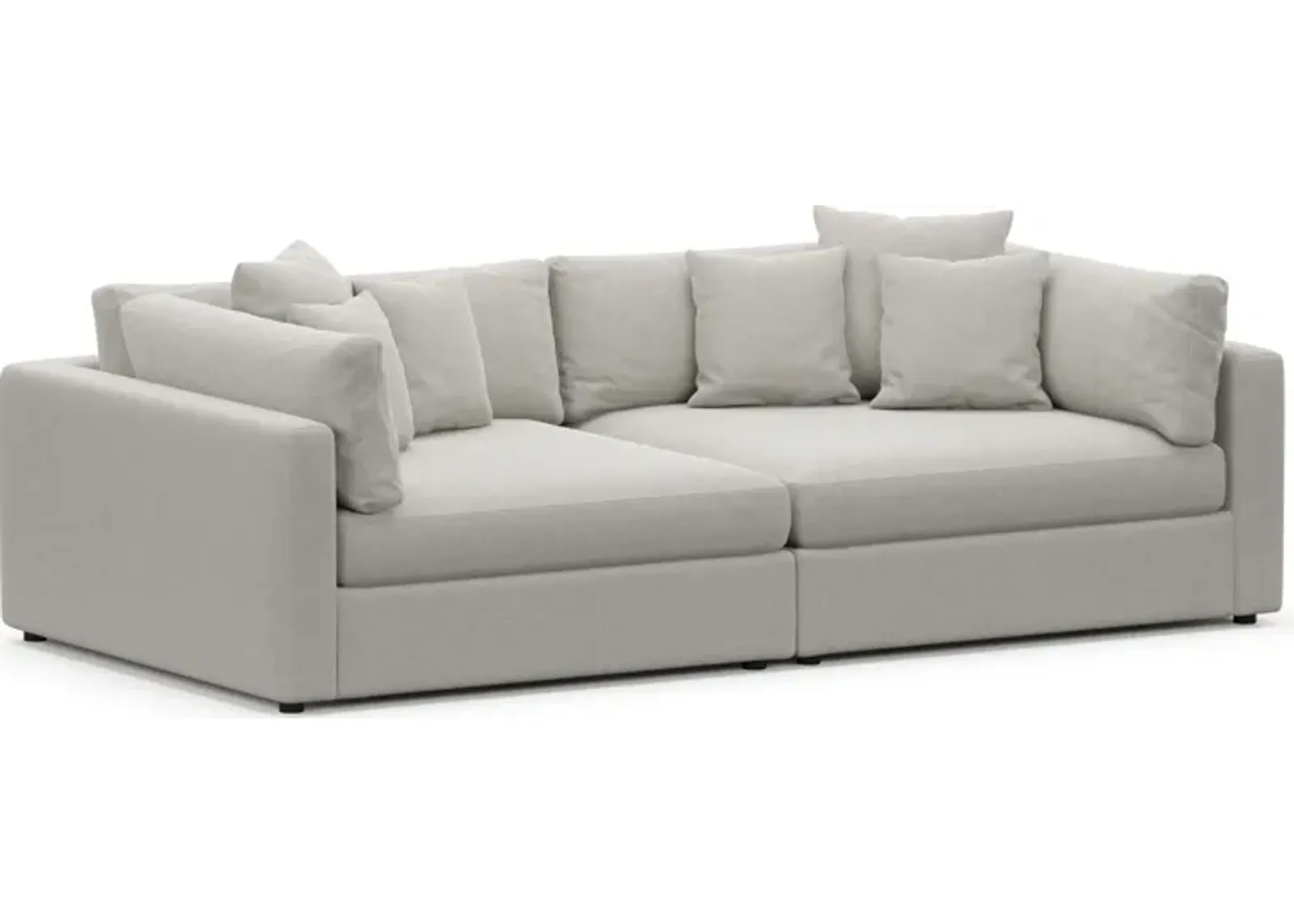 Haven Foam Comfort 2-Piece Media Sofa - Basker Dove