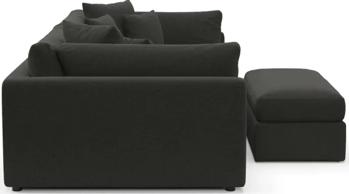 Haven Foam Comfort 2-Piece Media Sofa and Ottoman - Liv Onyx