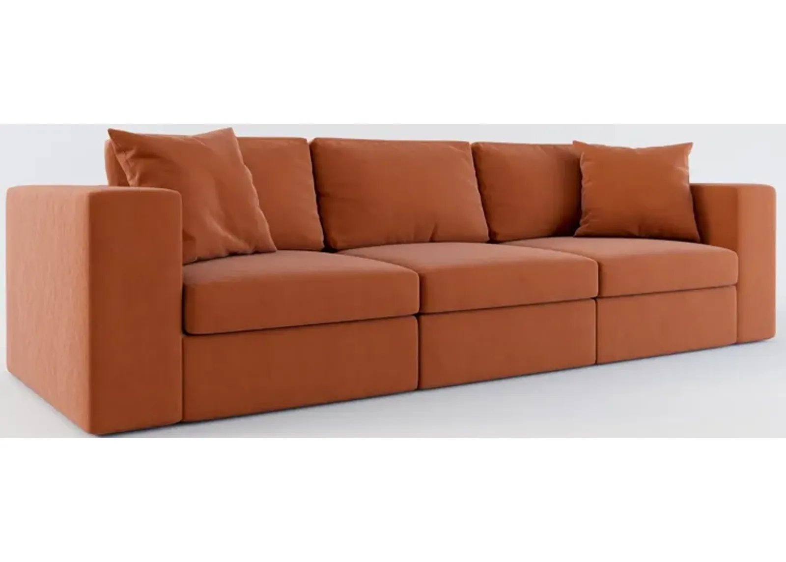 Collin Hybrid Comfort 3-Piece Sofa - Merrimac Brick