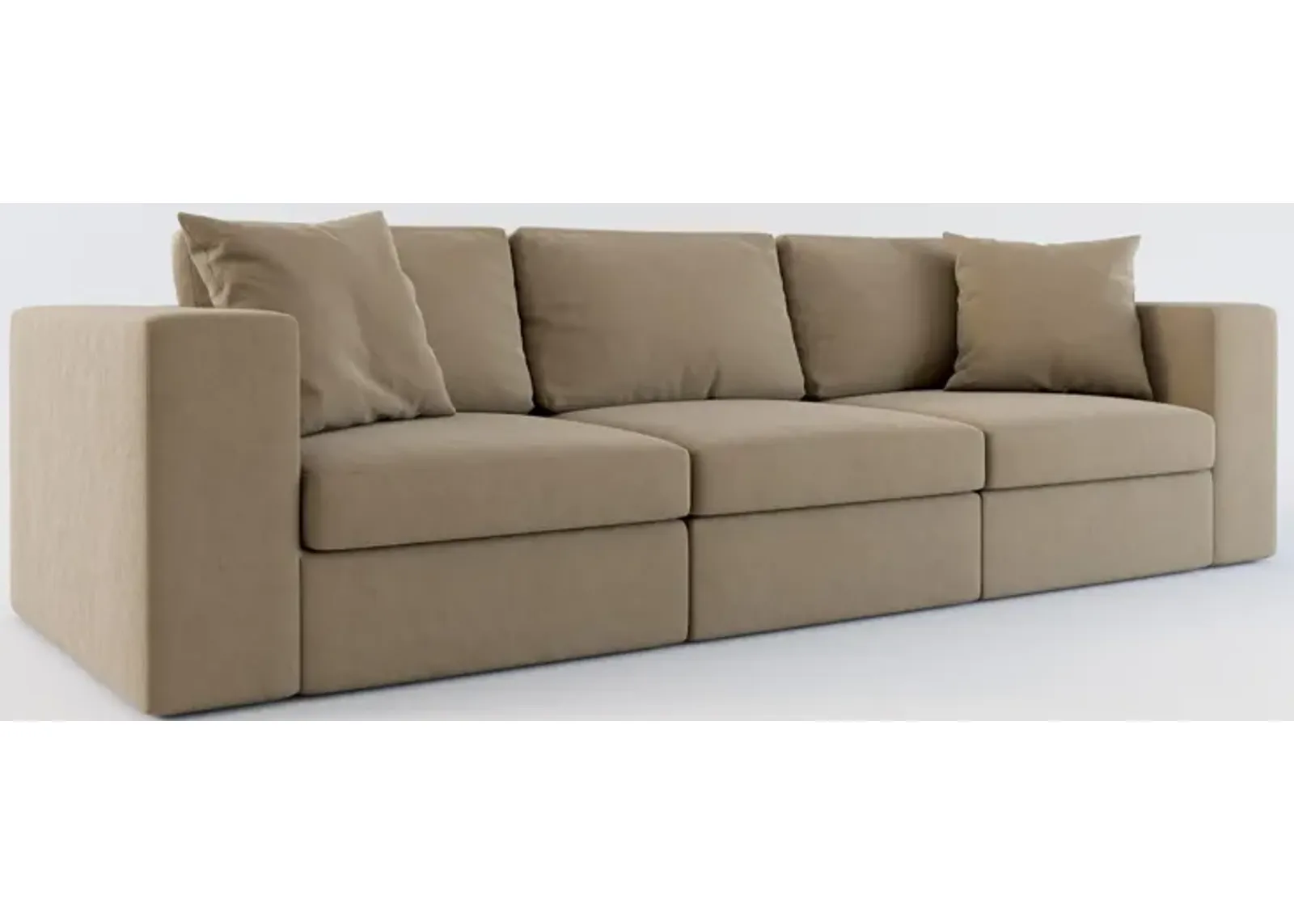 Collin Hybrid Comfort 3-Piece Sofa - Merrimac Brownstone