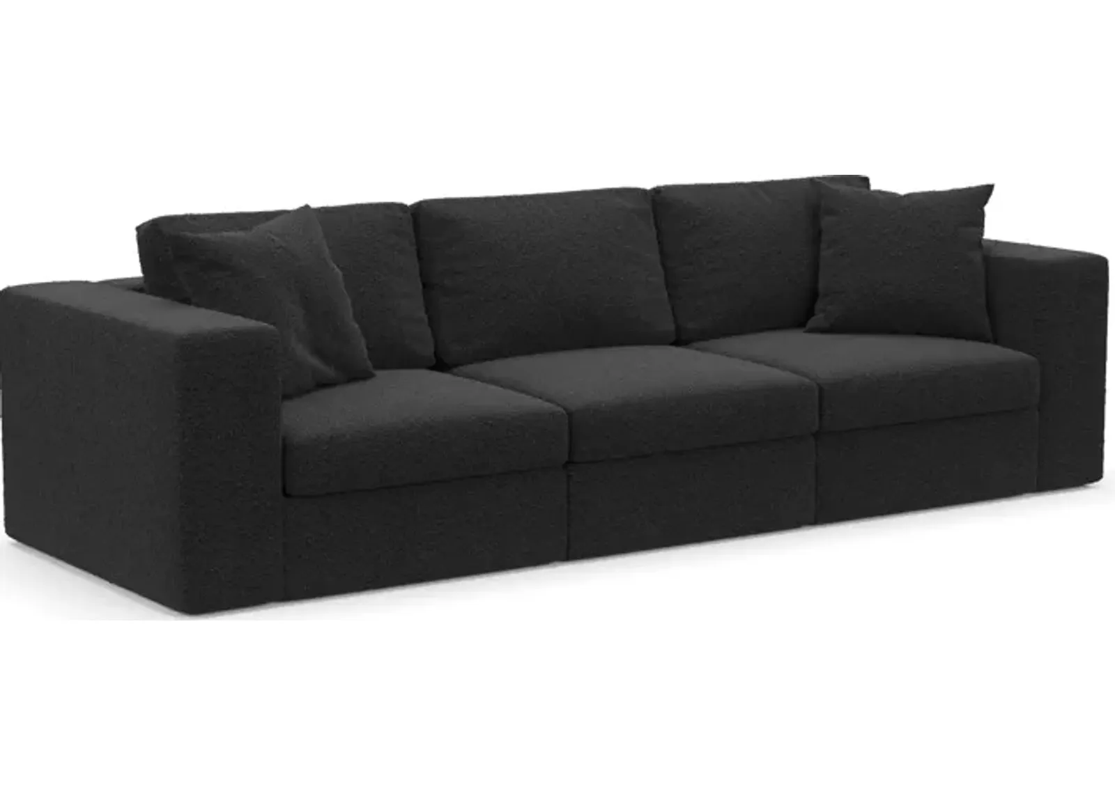 Collin Hybrid Comfort 3-Piece Sofa - Bloke Obsidian