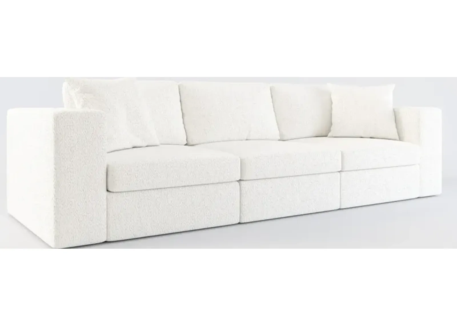 Collin Hybrid Comfort 3-Piece Sofa - River Rock Ivory