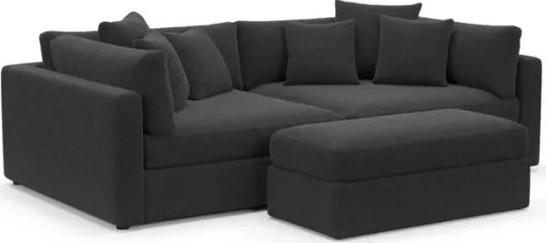 Sasha Foam Comfort Sectional - Bloke Obsidian