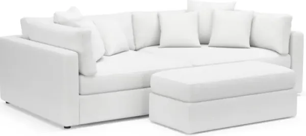 Sasha Foam Comfort Sectional - Lovie Chalk
