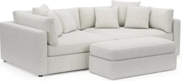 Sasha Foam Comfort Sectional - River Rock Ivory