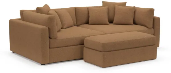Sasha Foam Comfort Sectional - Texel Caramel