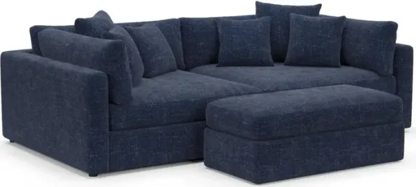 Sasha Foam Comfort Sectional - Sundar Navy