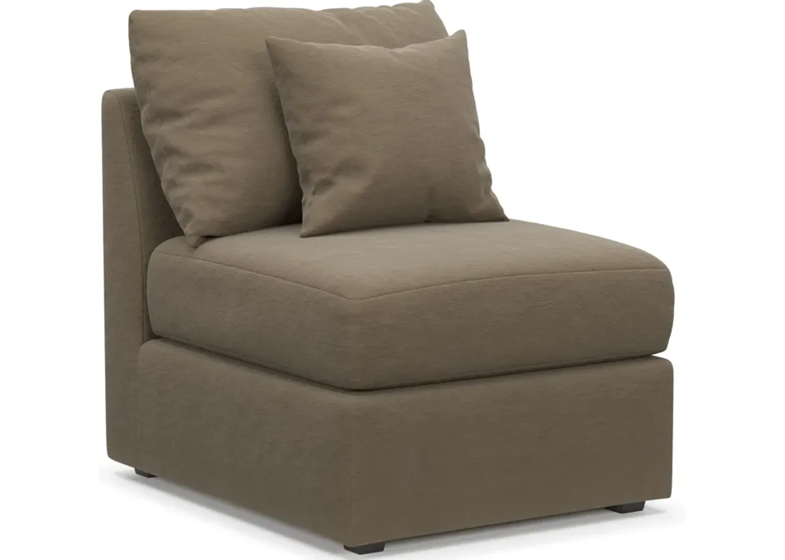 Nest Foam Comfort Armless Chair - Merrimac Brownstone